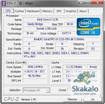 <div class="ob-badges" style="display:flex;gap:6px;flex-wrap:wrap;"><span class="ob-badge" style="padding:3px 7px;background:#4caf50;font-size:11px;border-radius:4px;font-weight:bold;color:white;">VERIFICIRAN</span></div>Intel Core i3-2120, POVOLJNO !!!